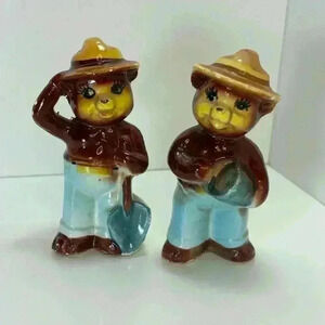 Vintage  60s Smoky the Bear salt and pepper shakers